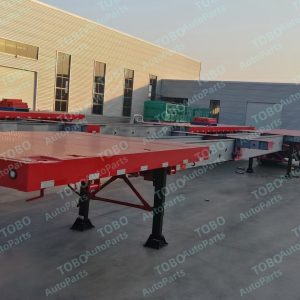 Flat semi-trailer (pull-out type)